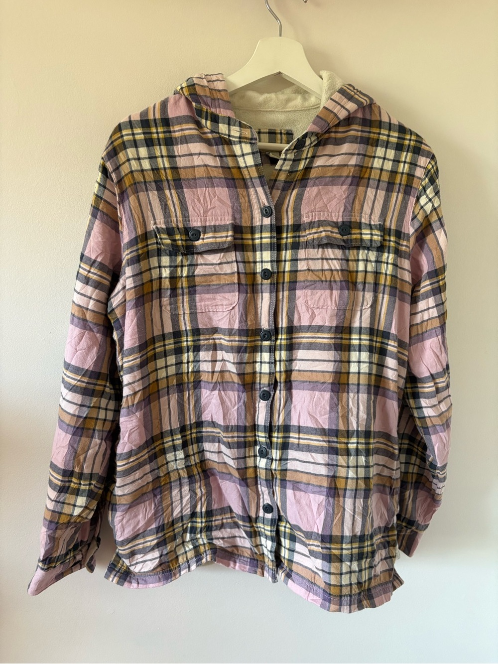L.L.Bean hooded flannel shirt jacket